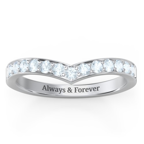 Vanessa Band Ring – Sterling Silver with Aquamarine
