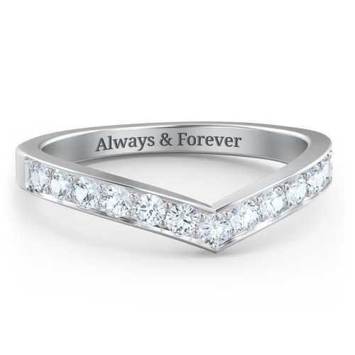 Vanessa Band Ring – Sterling Silver with Aquamarine