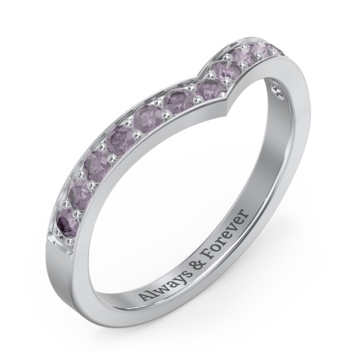 Vanessa Band Ring – Sterling Silver with Alexandrite