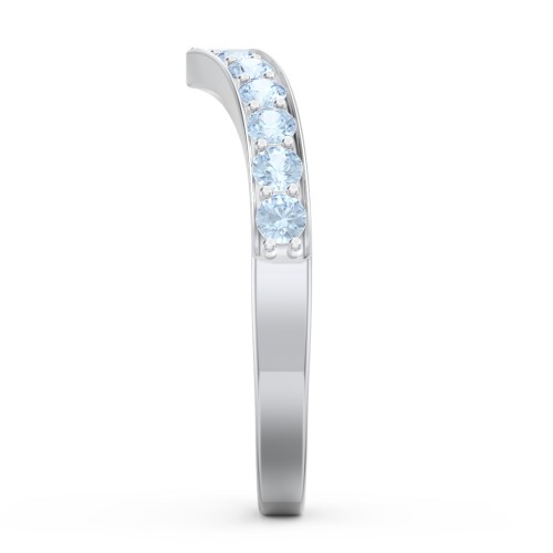 Vanessa Band Ring – Sterling Silver with Blue Topaz