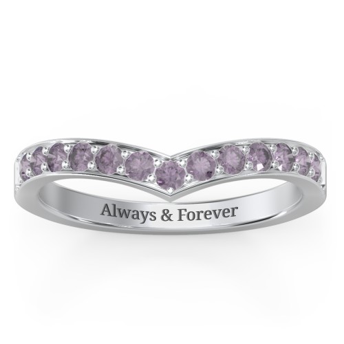 Vanessa Band Ring – Sterling Silver with Alexandrite