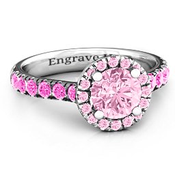 Milana Ring in 925 Sterling Silver with Fancy Pink Premium Zirconia and Pink Tourmaline