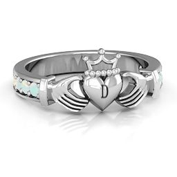 Classic Claddagh Ring with Accents