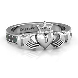 Classic Claddagh Ring with Accents