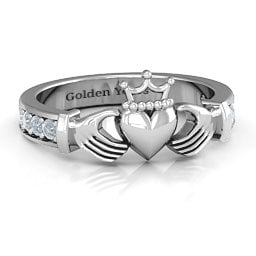 Classic Claddagh Ring with Accents