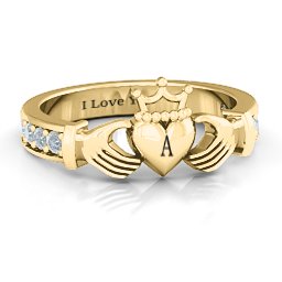 Classic Claddagh Ring with Accents