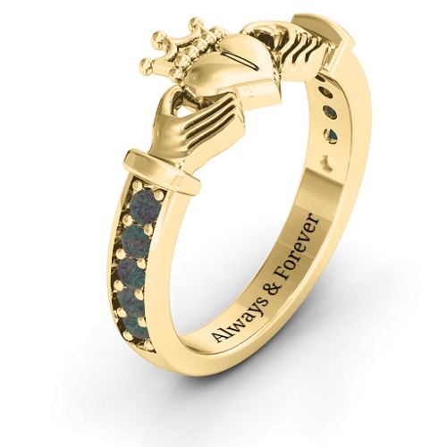 Classic Claddagh Ring with Accents
