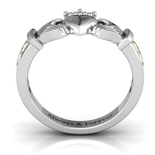 Classic Claddagh Ring with Accents