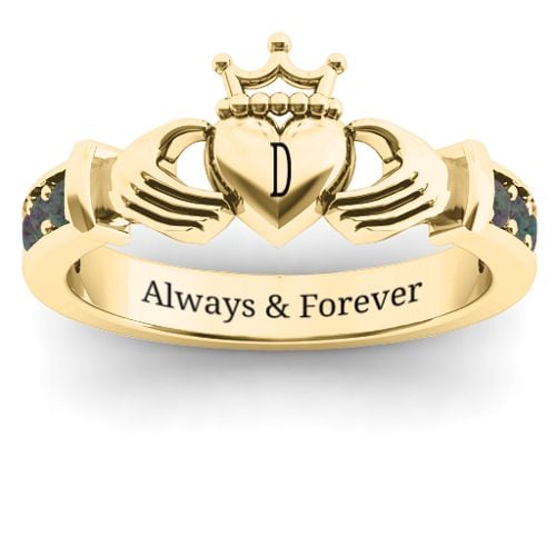 Classic Claddagh Ring with Accents