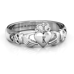 Celtic Knotted Claddagh Ring – 10K Rose Gold