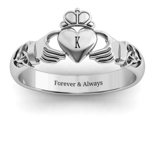 Celtic Knotted Claddagh Ring – Sterling Silver