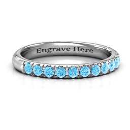 Love All Around Ring in 925 Sterling Silver with Blue Topaz