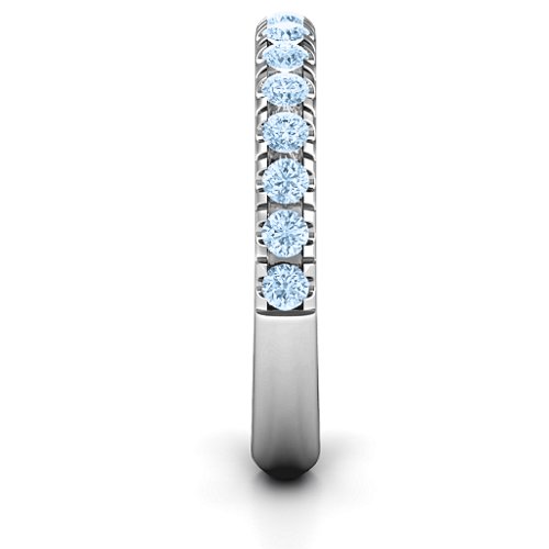 Love All Around Ring – Sterling Silver with Aquamarine