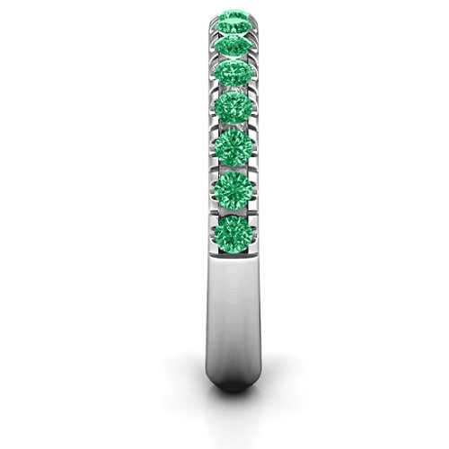 Love All Around Ring – Sterling Silver with Emerald