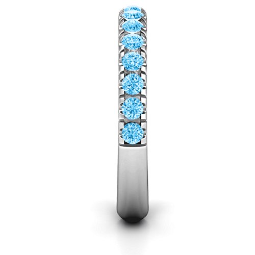 Love All Around Ring – Sterling Silver with Blue Topaz