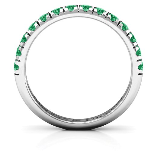 Love All Around Ring – Sterling Silver with Emerald