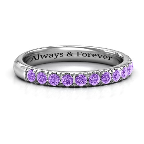 Love All Around Ring – Sterling Silver with Amethyst