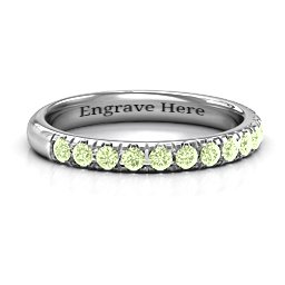 Love All Around Ring in 925 Sterling Silver with Peridot
