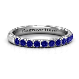 Love All Around Ring in 925 Sterling Silver with Blue Sapphire