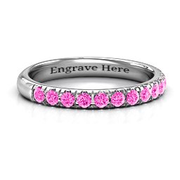 Love All Around Ring in 925 Sterling Silver with Pink Tourmaline