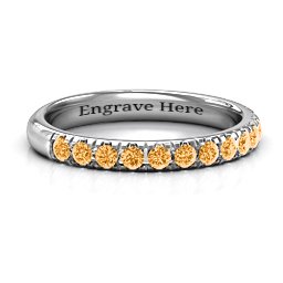 Love All Around Ring in 925 Sterling Silver with Citrine