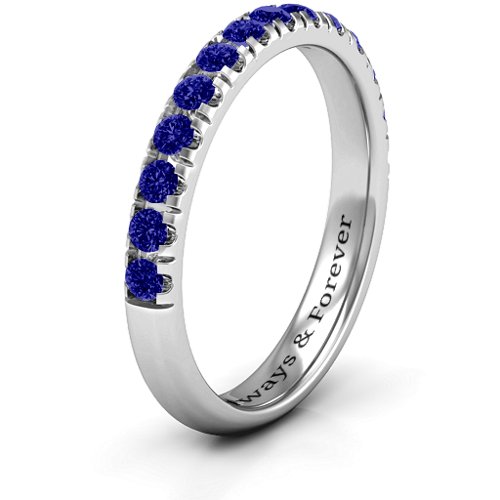 Love All Around Ring – Sterling Silver with Blue Sapphire