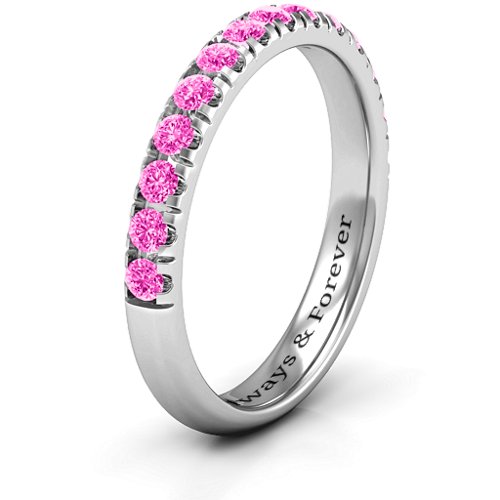 Love All Around Ring – Sterling Silver with Pink Tourmaline
