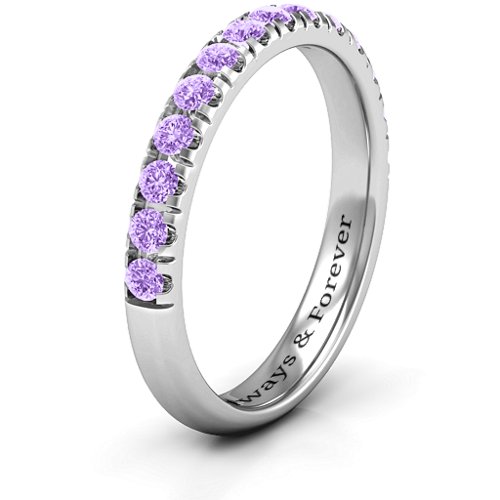 Love All Around Ring – Sterling Silver with Amethyst