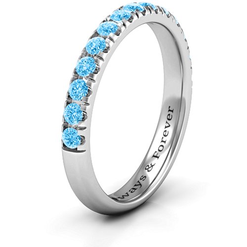 Love All Around Ring – Sterling Silver with Blue Topaz