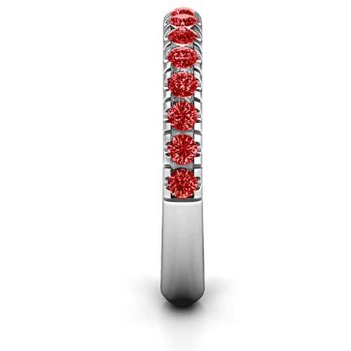 Love All Around Ring – Sterling Silver with Garnet