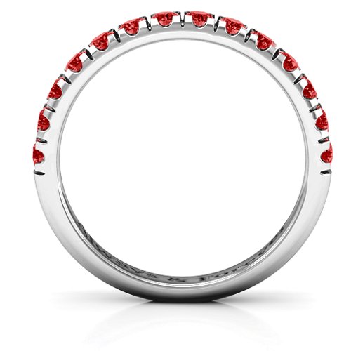 Love All Around Ring – Sterling Silver with Garnet