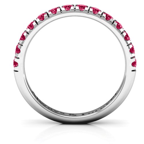 Love All Around Ring – Sterling Silver with Ruby