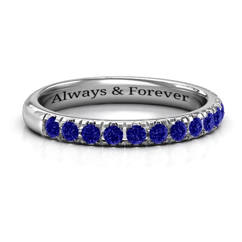 Love All Around Ring – Sterling Silver with Blue Sapphire