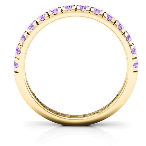 Love All Around Ring – 10K Yellow Gold with Amethyst