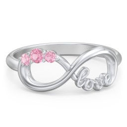 Birthstone Infinity Love Ring