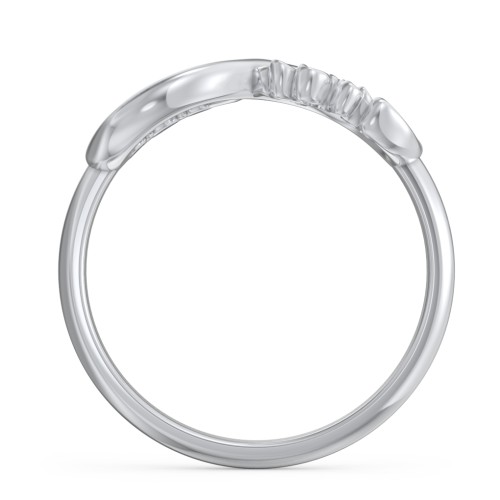Birthstone Infinity Love Ring – Sterling Silver with Tanzanite, Blue Sapphire, and Amethyst