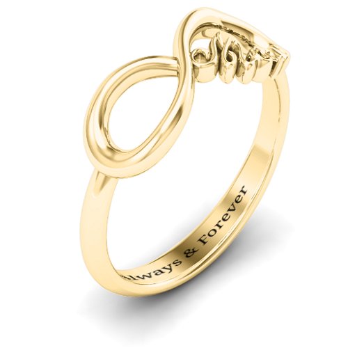 Mom's Infinite Love Ring – 10K Yellow Gold