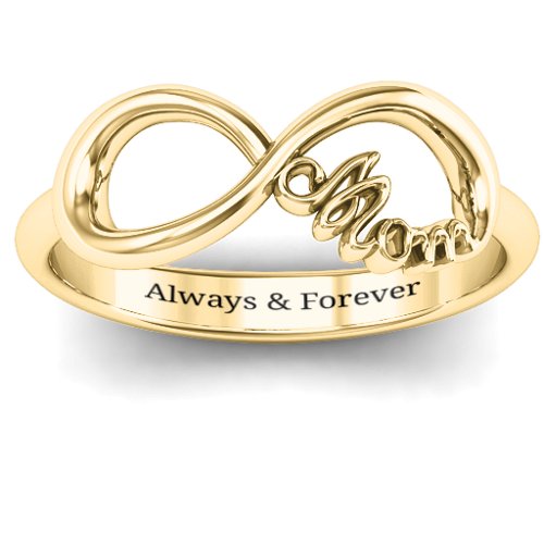 Mom's Infinite Love Ring – 10K Yellow Gold