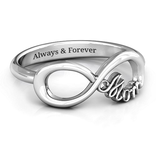 Mom's Infinite Love Ring – 10K White Gold