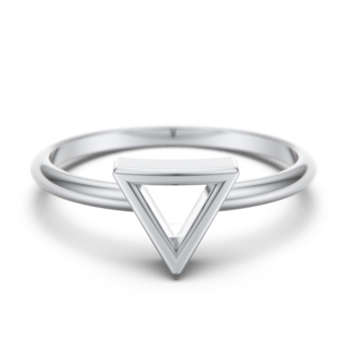 Sterling Silver Triangle Stacking Ring | Jewlr