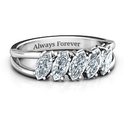 Angled Marquise Ring