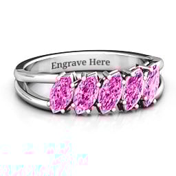 Angled Marquise Ring