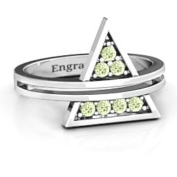 Triangle of Glam Geometric Ring