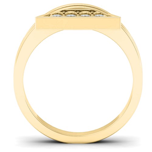 Triangle of Glam Geometric Ring – 10K Yellow Gold with Cubic Zirconia