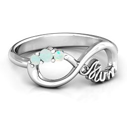 Mum's Infinite Love with Stones Ring