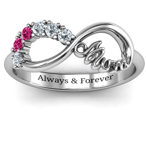 Mum's Infinite Love with Stones Ring
