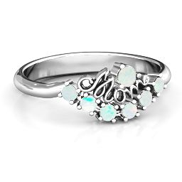 4 - 9 Stone Mom's Glimmering Love Ring