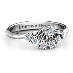 4 - 9 Stone Mom's Glimmering Love Ring
