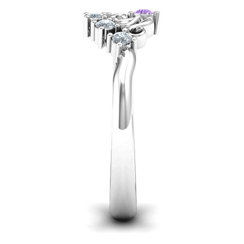 4 - 9 Stone Mom's Glimmering Love Ring