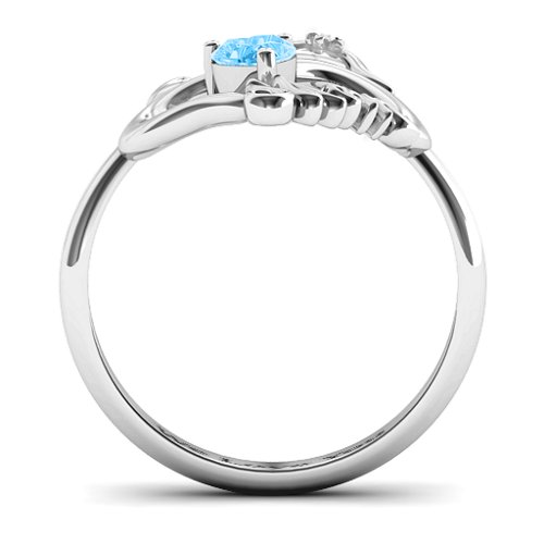 Unbreakable Bond Heart Ring – Sterling Silver with Blue Topaz